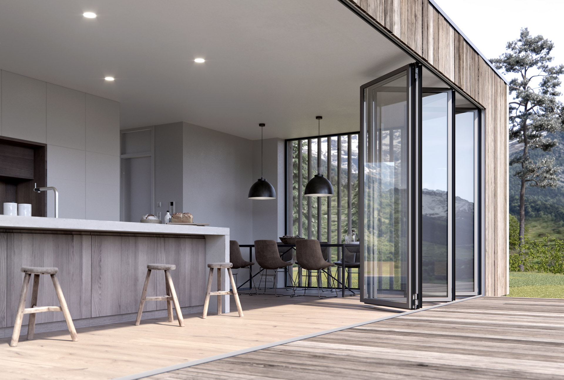 (solutions-bi-folding)-JS-Window-摺疊門- hong kong window and door – Solarlux bifolding door – glass door